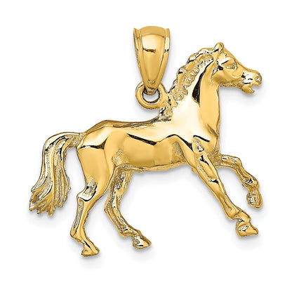 14K 3-D Horse Charm