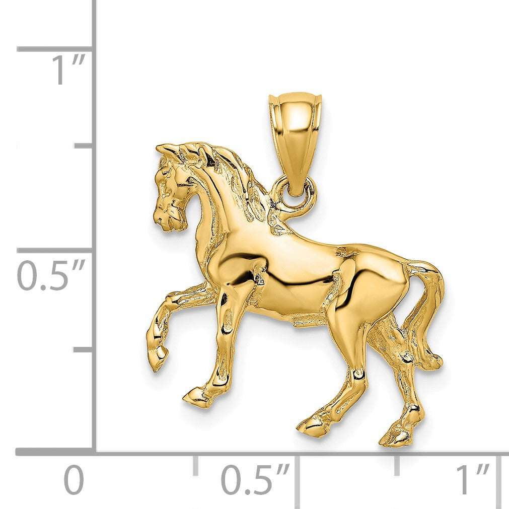 14K 3-D Horse Charm