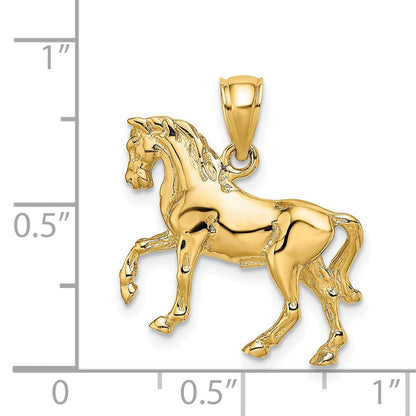 14K 3-D Horse Charm
