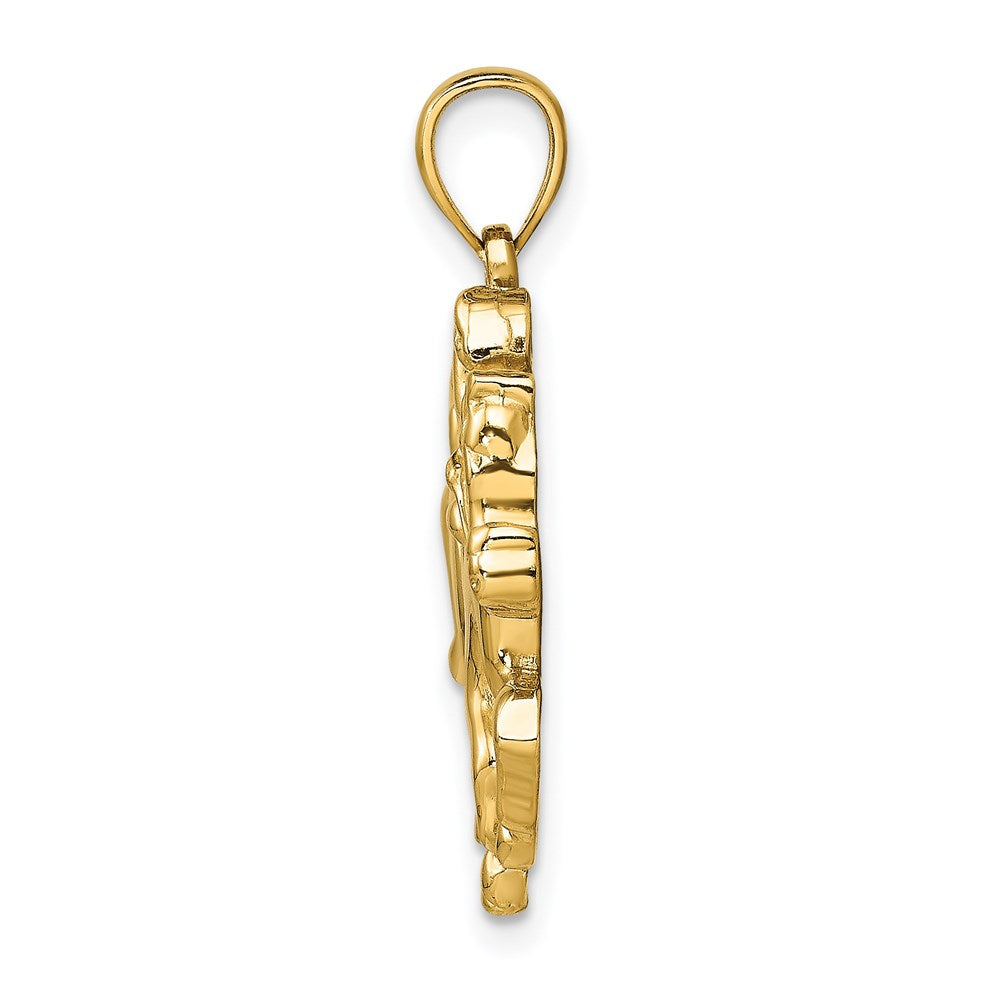 14K Jockey on Horse Charm