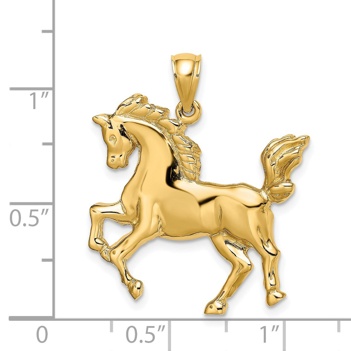 14K Rearing Horse Charm