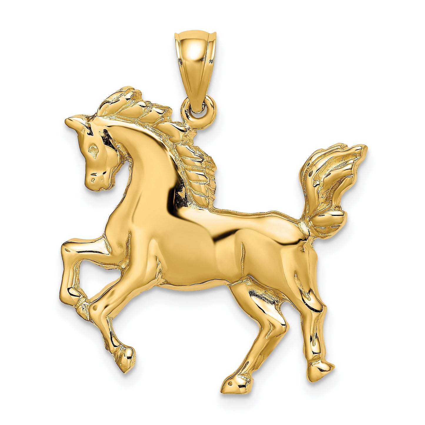 14K Rearing Horse Charm