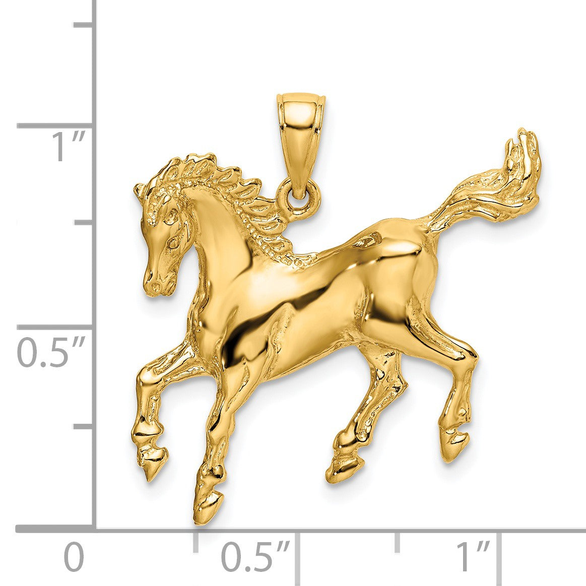 14K Cantering Horse Charm