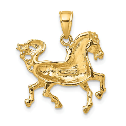 14K Trotting Horse Charm