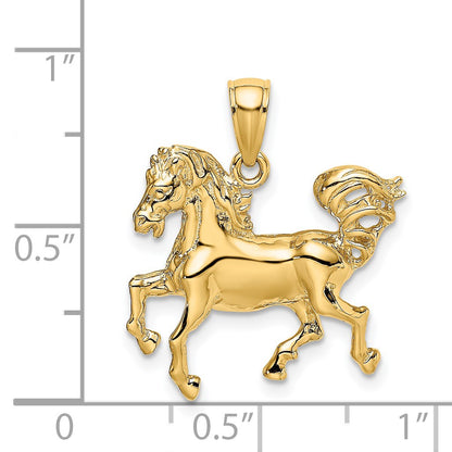 14K Trotting Horse Charm