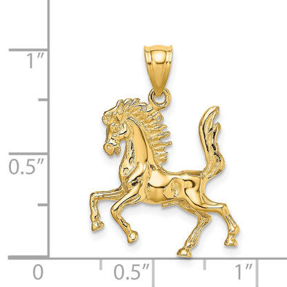 14K 3-D Trotting Horse Charm