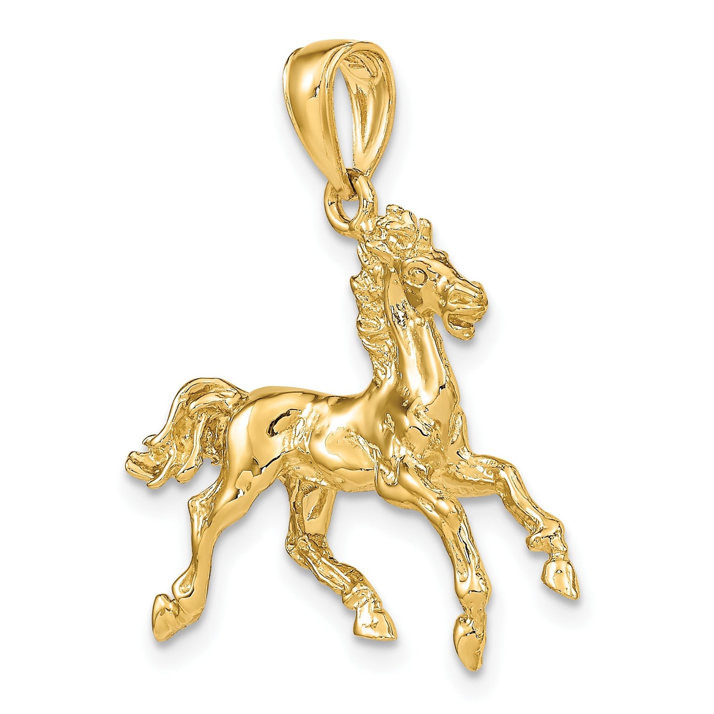 14K 3-D Horse Trotting Charm