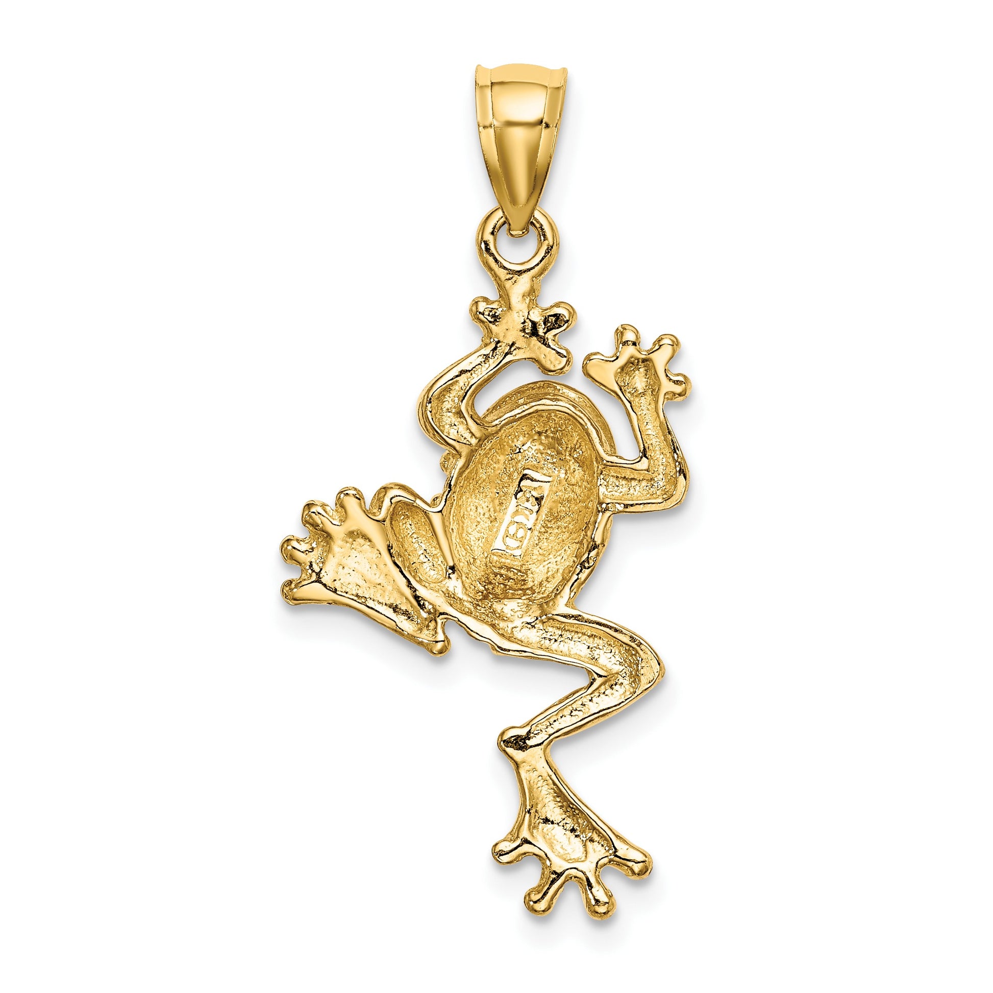 14K Frog with Textured Back Charm