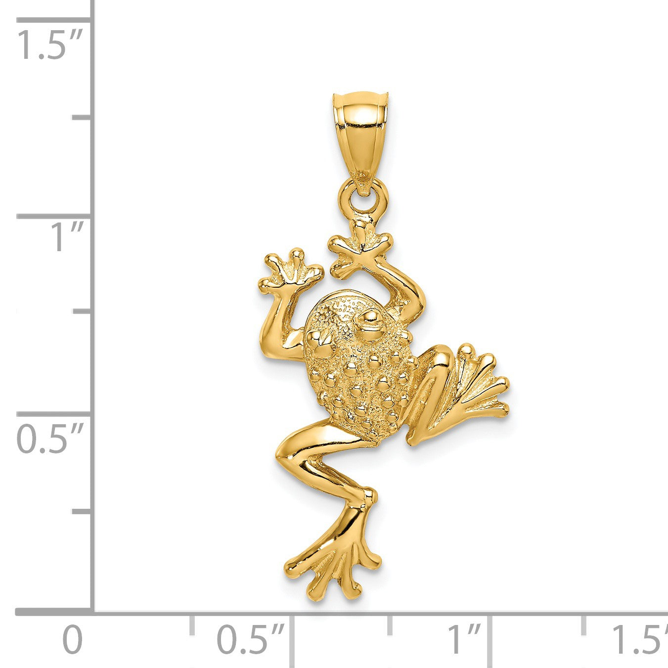 14K Frog with Textured Back Charm