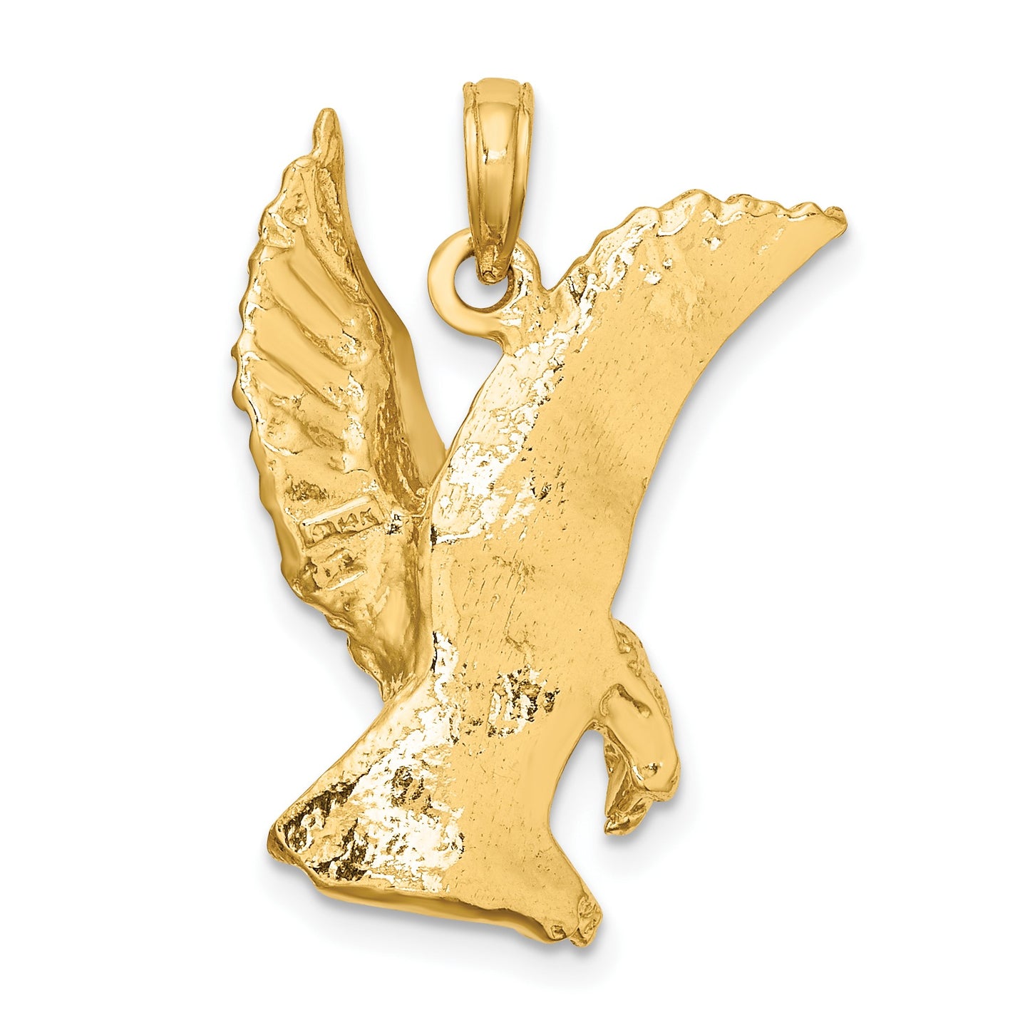 14K Eagle Landing with Wings Up Charm