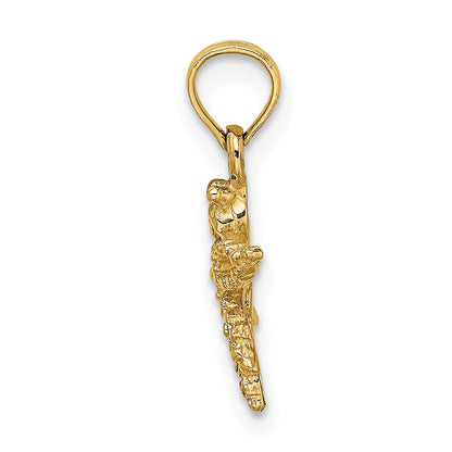 14K 2-D Mini Dragonfly with Cut-out Wings Charm