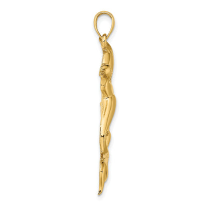 14K Duck Flying From Willow Charm