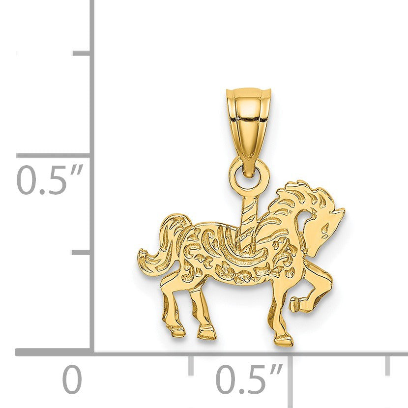 14K Carousel Horse Charm