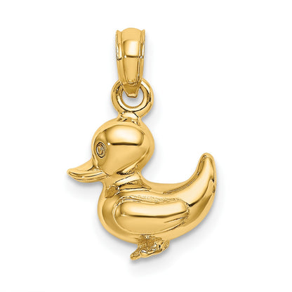 14K 3-D Duckling Charm