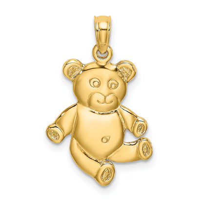 14k Reversible Teddy Bear Charm