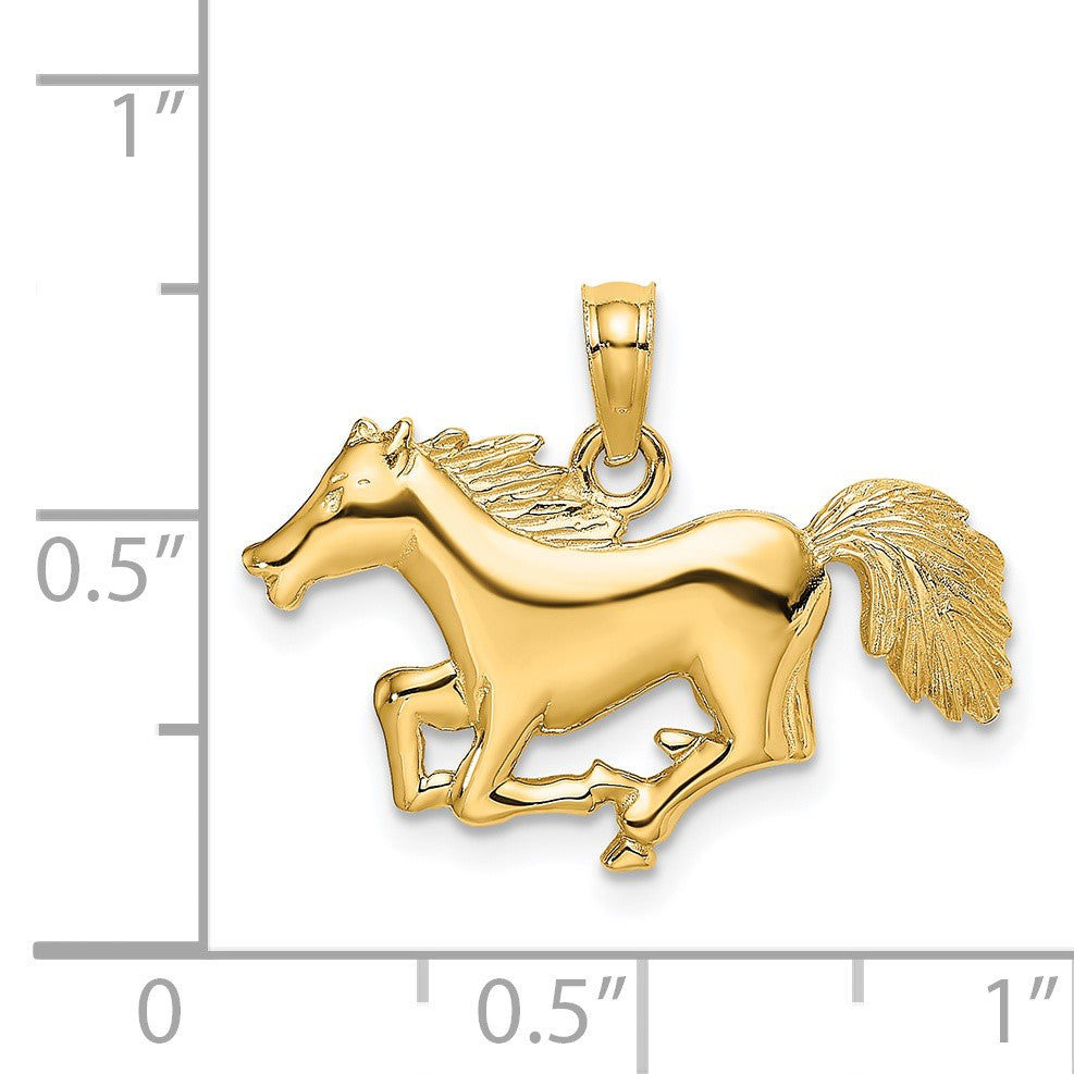 14K Galloping Horse Charm