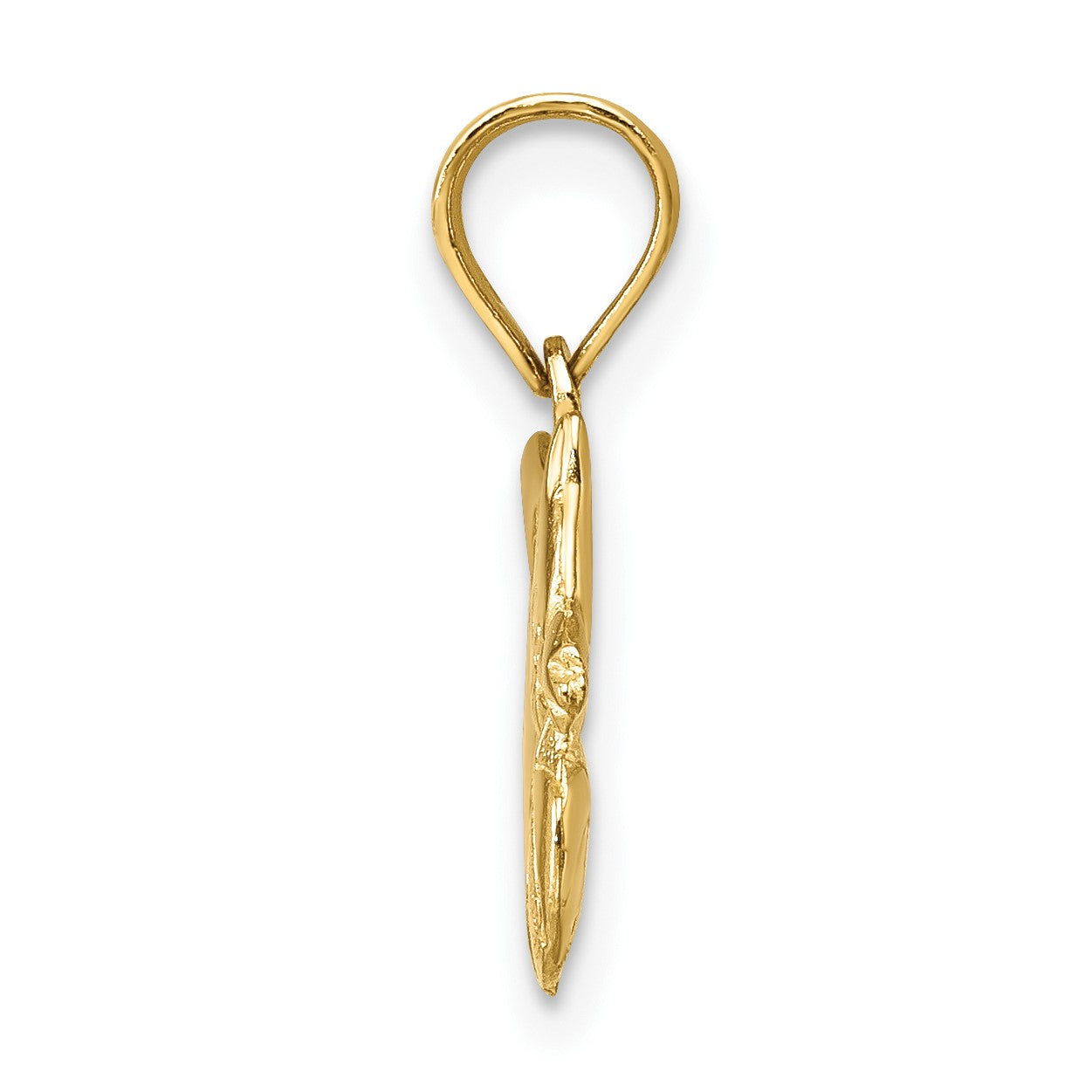 14K 3-D Polished Kitten with Ball Charm