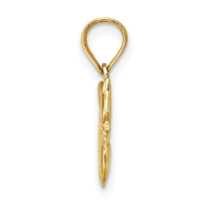 14K 3-D Polished Kitten with Ball Charm