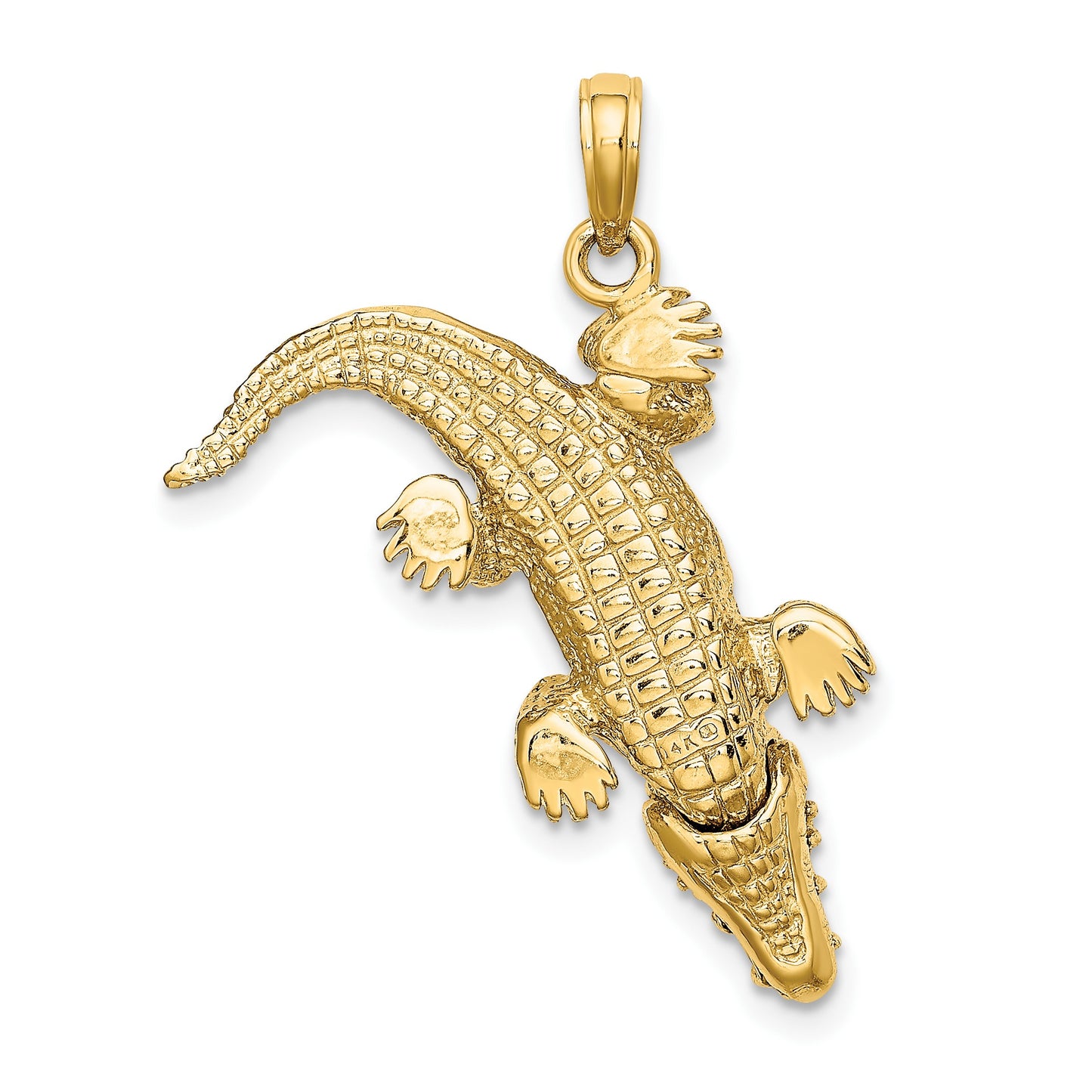 14K 3-D Alligator with Moveable Mouth Charm