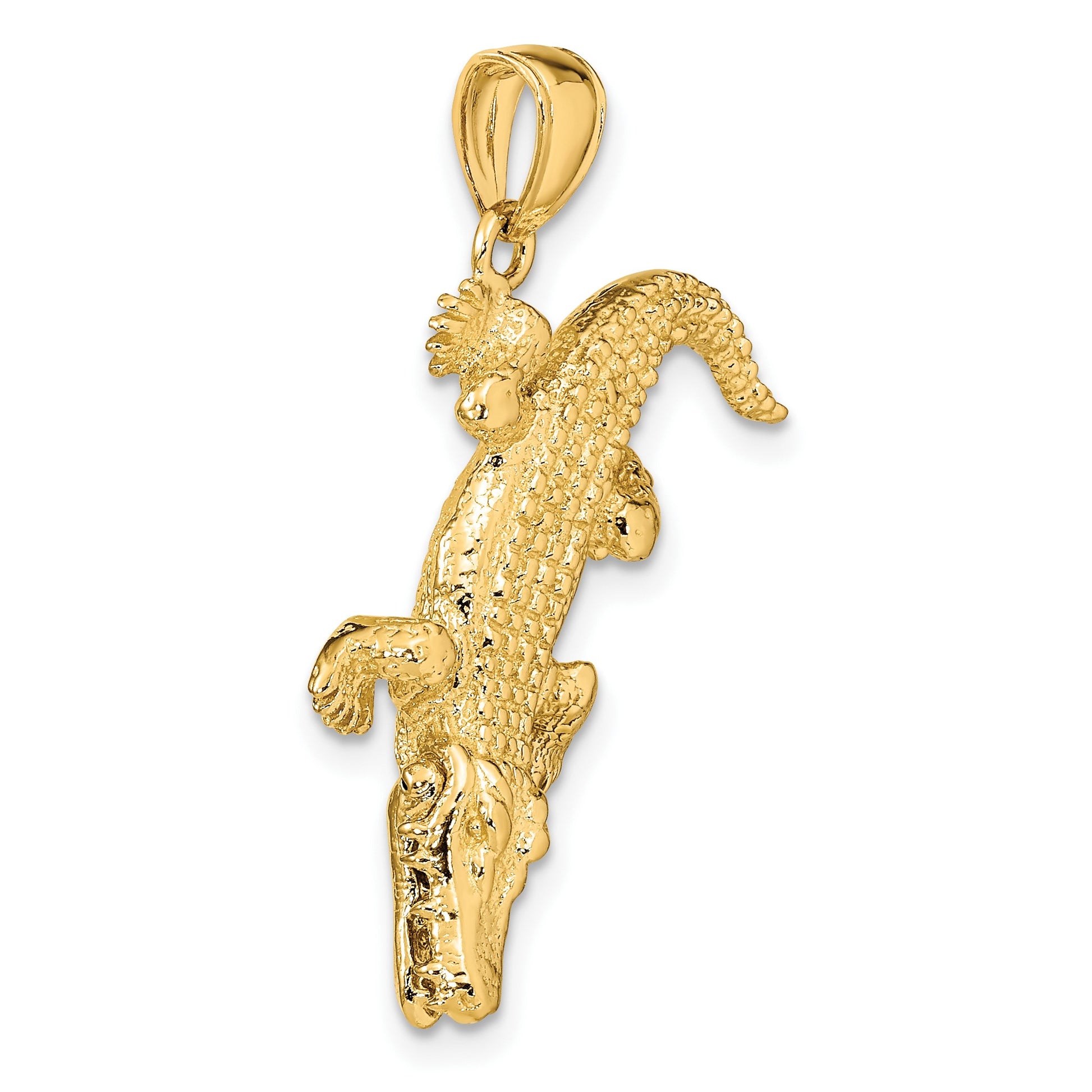 14K 3-D Alligator with Moveable Mouth Charm