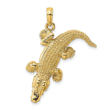 14K 3-D Alligator w/Moveable Mouth Charm