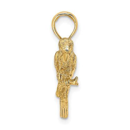 14K 3-D Parrot Charm