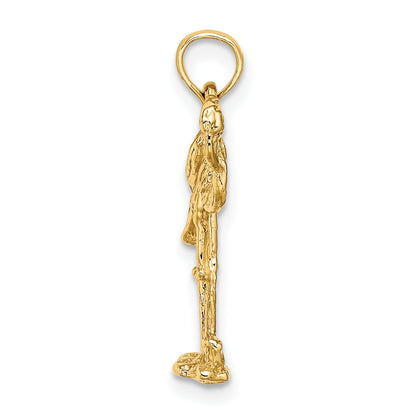 14K 3-D Flamingo with Head Up Charm