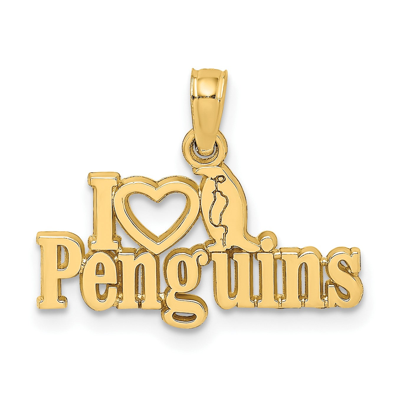 14K I HEART PENGUINS with Penguin Charm