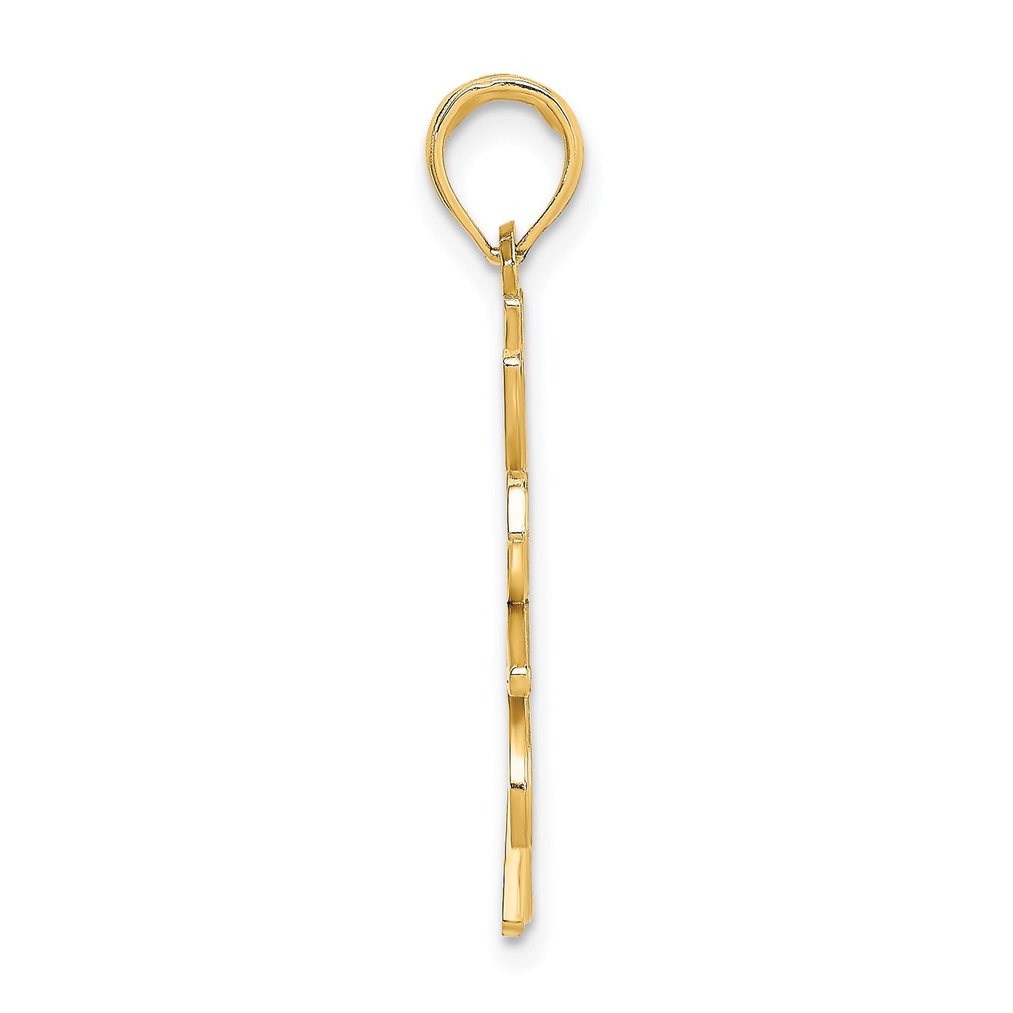 14K Cut-out Smiling Sun Charm