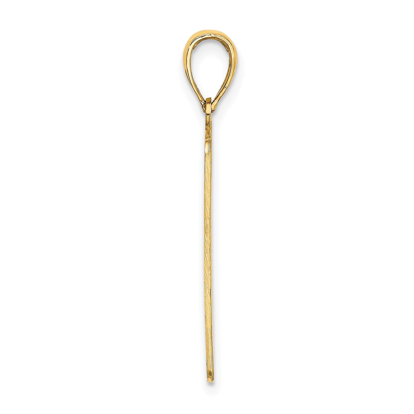 14K Rectangular Engravable Center Charm