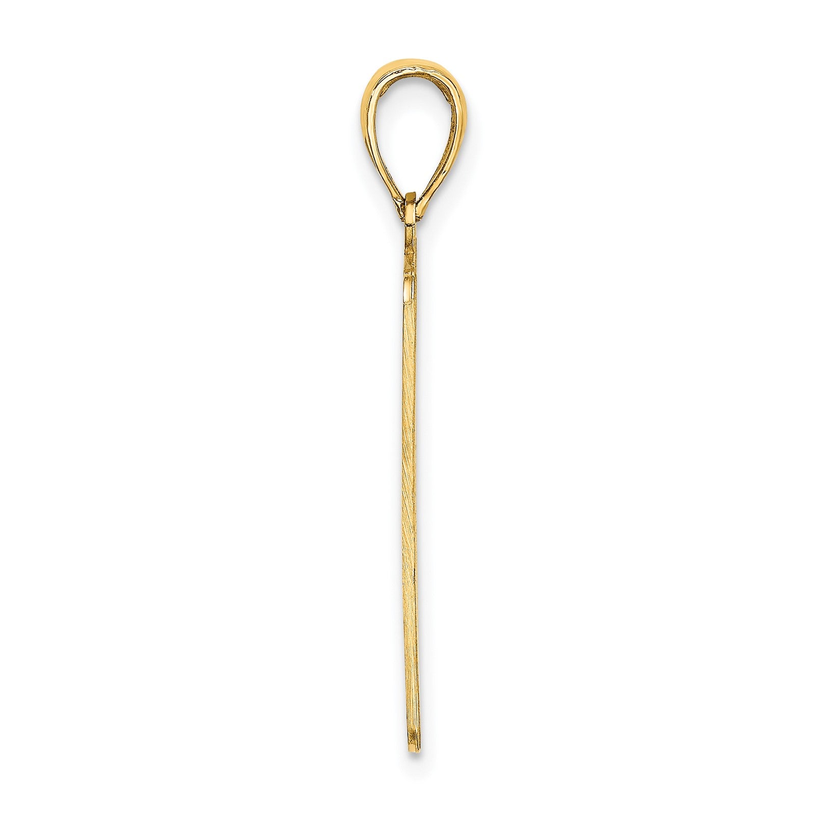 14K Rectangular Engravable Center Charm