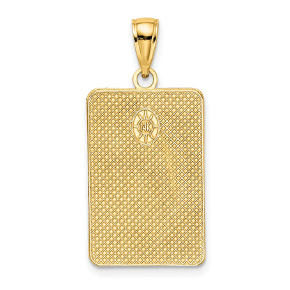 14K Rectangular Engravable Center Charm
