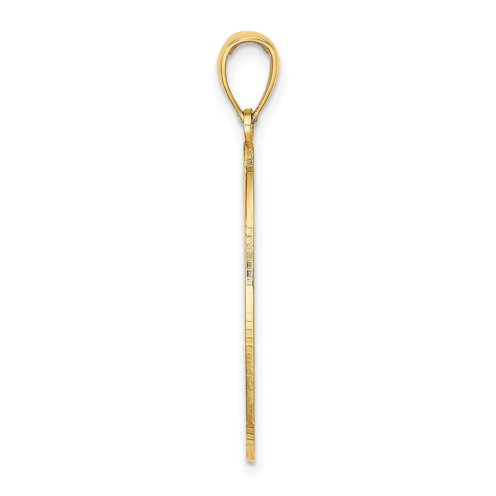 14K Floral Oval with Engravable Center Charm