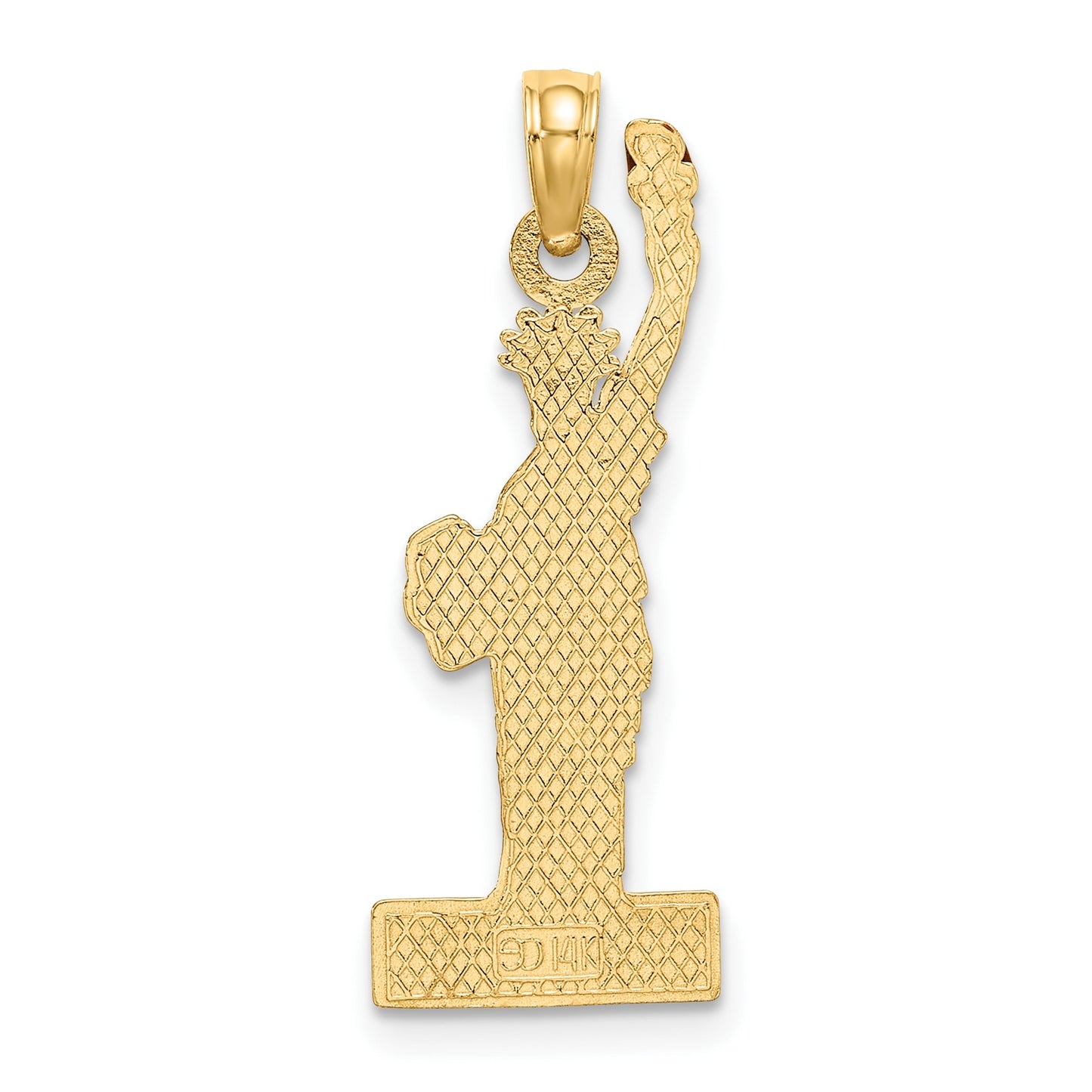 14K with Enamel Flame Statue Of Liberty NEW YORK Charm