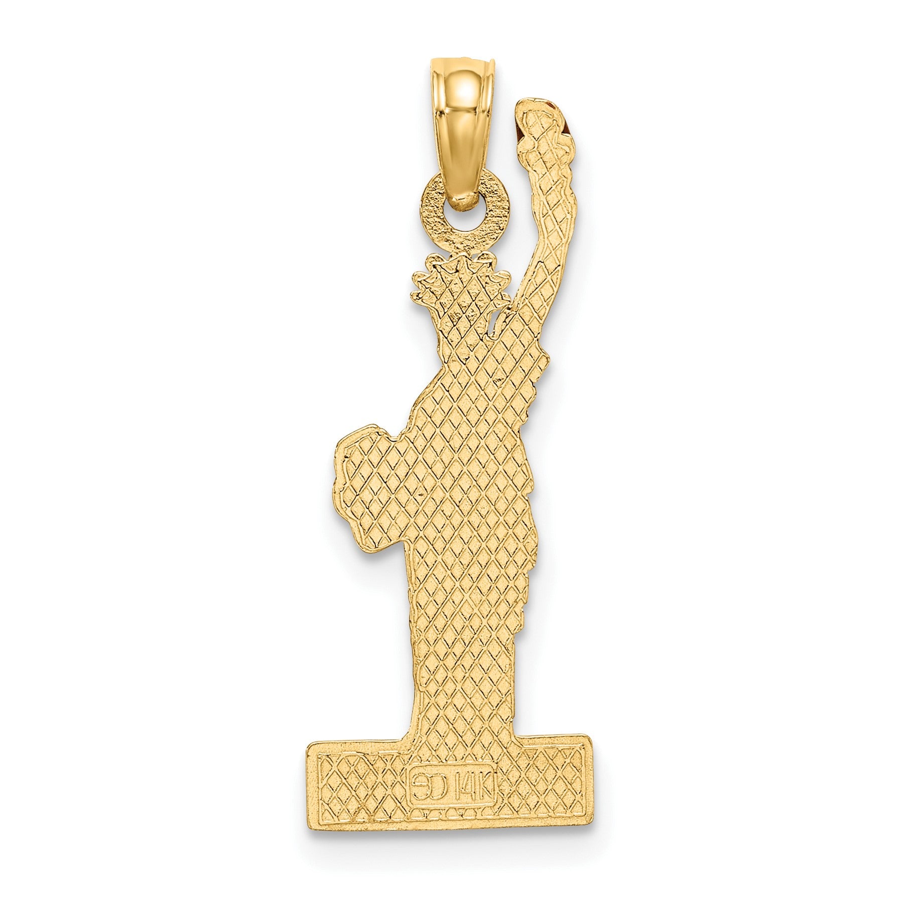 14K with Enamel Flame Statue Of Liberty NEW YORK Charm