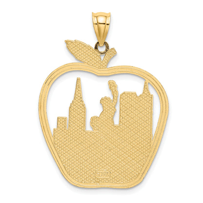 14K NEW YORK Apple with New York Skyline and Statue of Liberty Charm