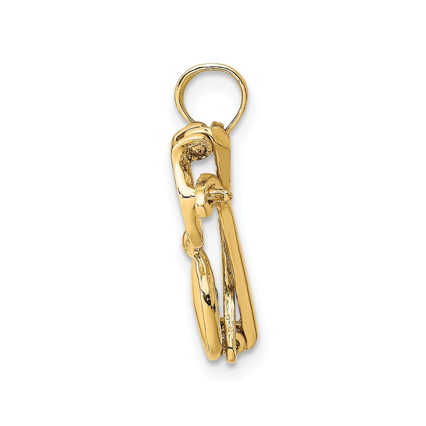14k 3-D Yellow Enameled Sunglasses with Moveable Sides Pendant