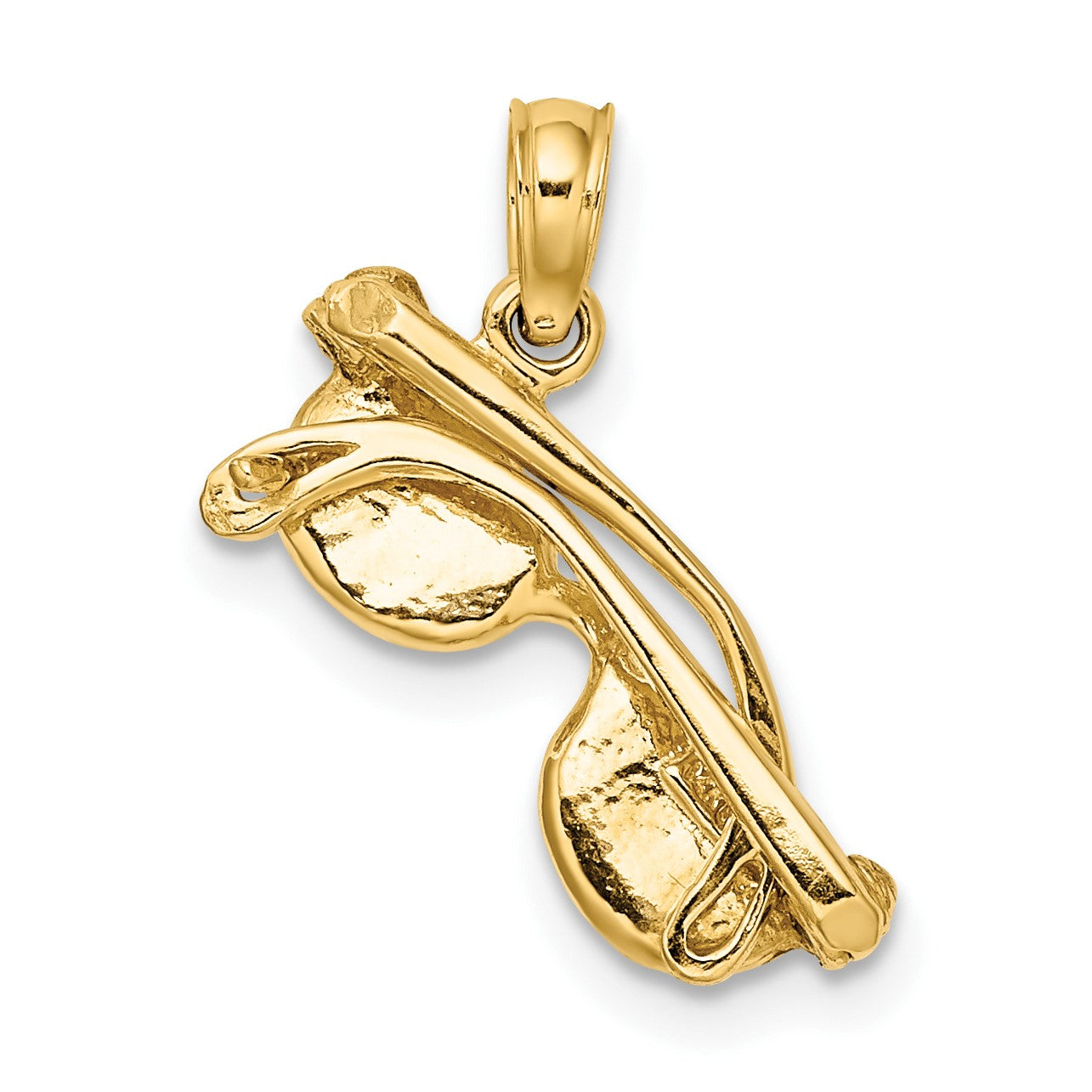 14k 3-D Yellow Enameled Sunglasses with Moveable Sides Pendant