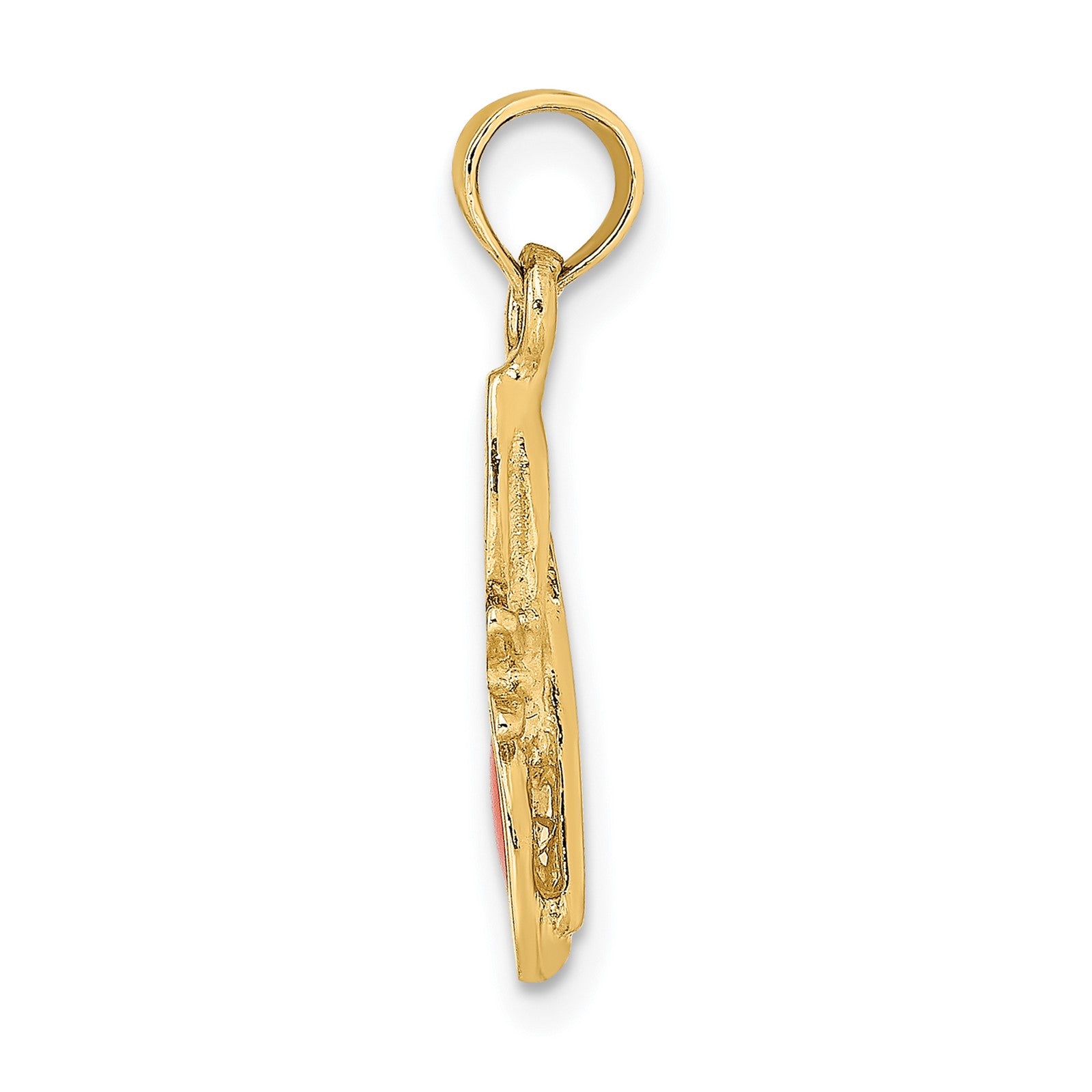 14K Orange Enameled Butterfly Sunglasses Charm