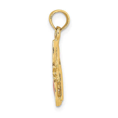 14K Orange Enameled Butterfly Sunglasses Charm