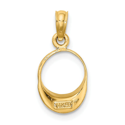14K Aqua Enameled BEACH BUM Sun Visor Charm