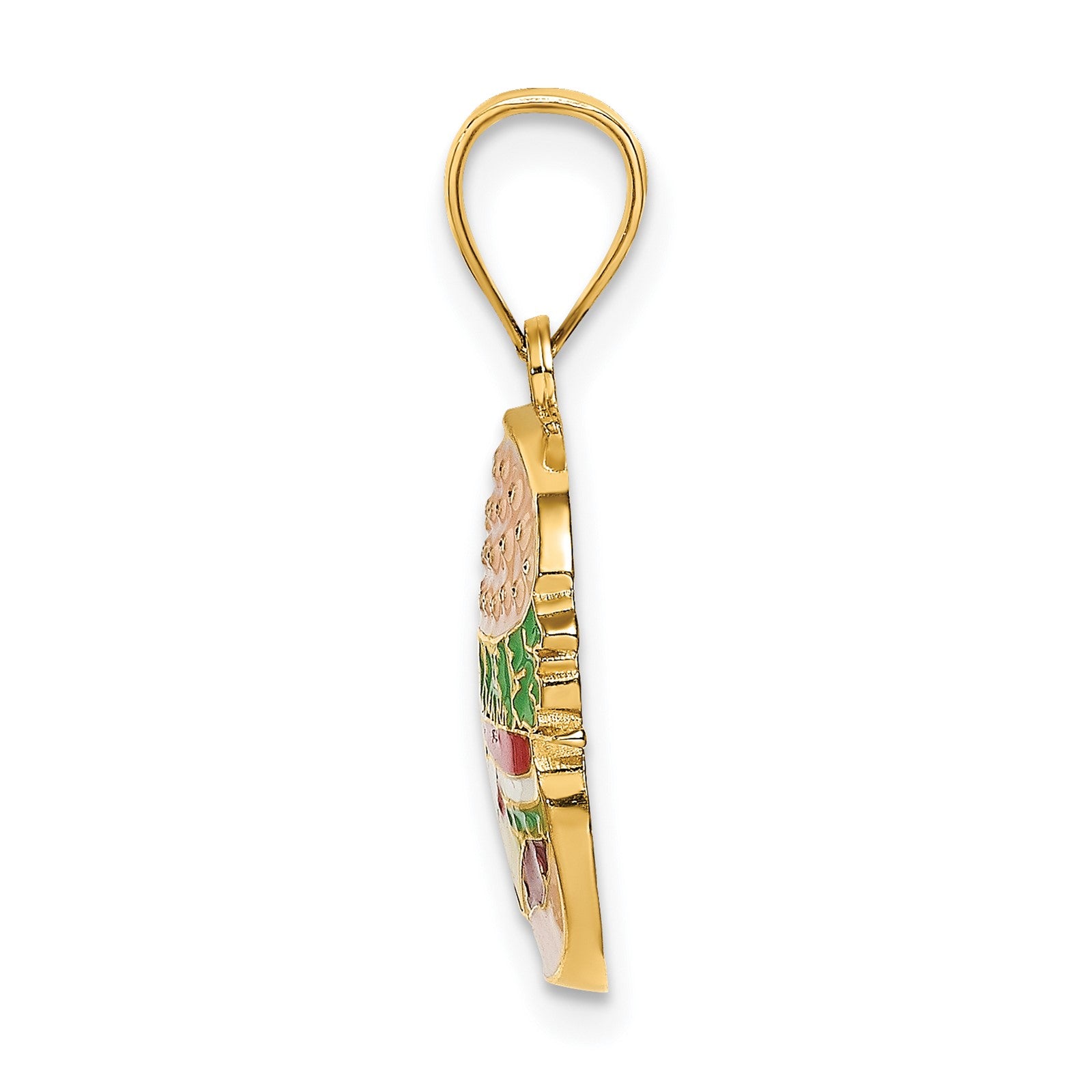 14K Multi-color Enameled Cheeseburger Charm