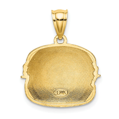 14K Multi-color Enameled Cheeseburger Charm