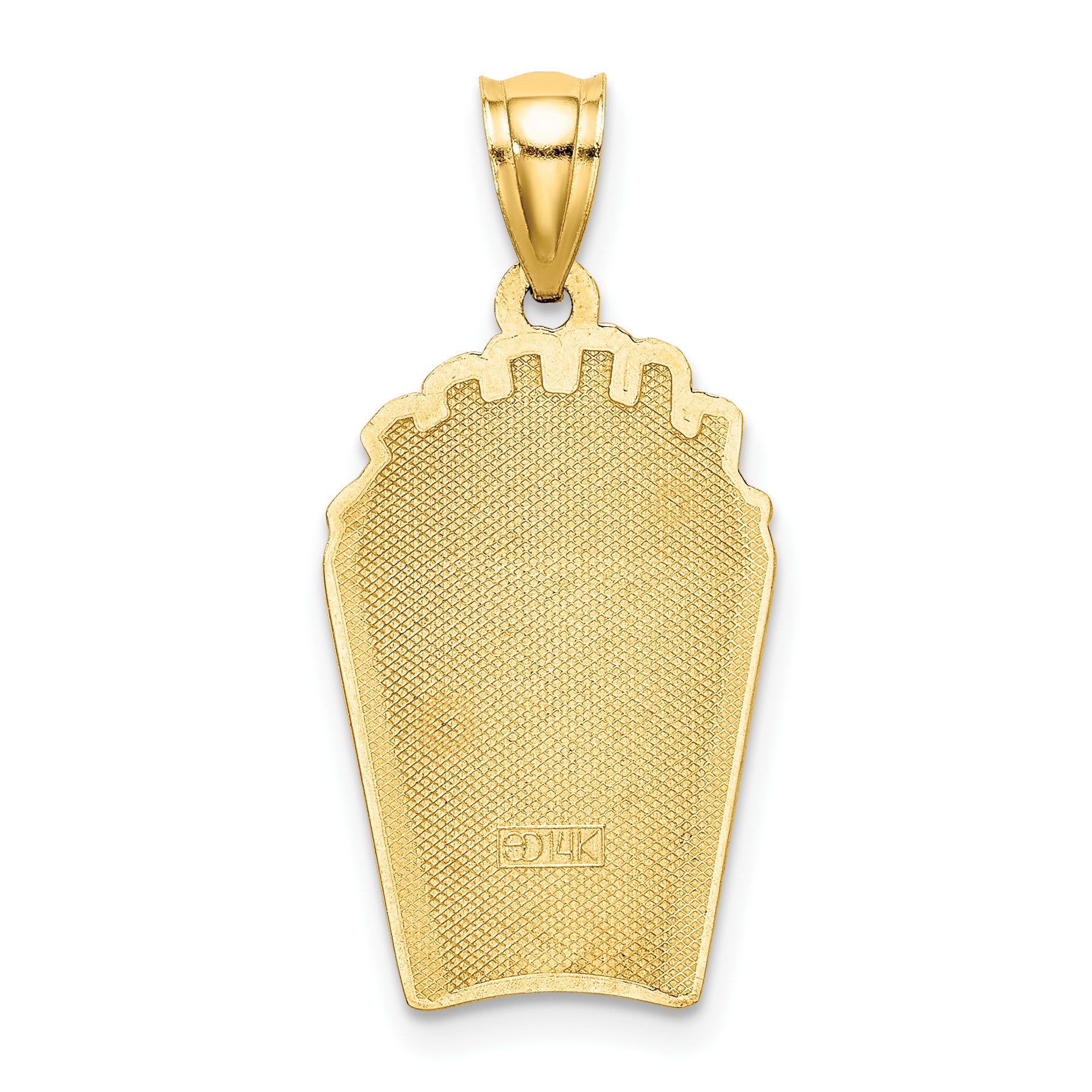 14K Red and Yellow Enameled French Fries Charm