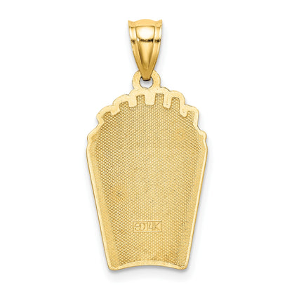 14K Red and Yellow Enameled French Fries Charm