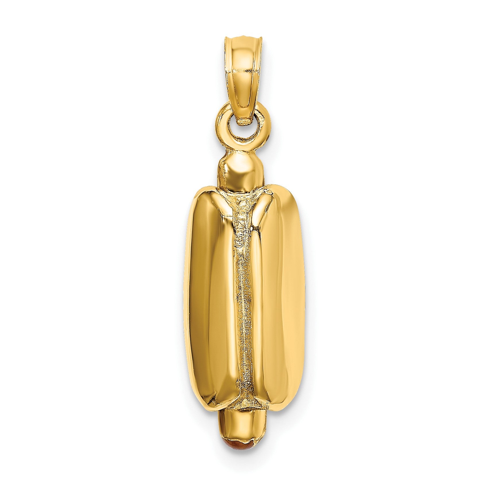 14K 3-D Multi-color Enameled Hot Dog with Bun Charm