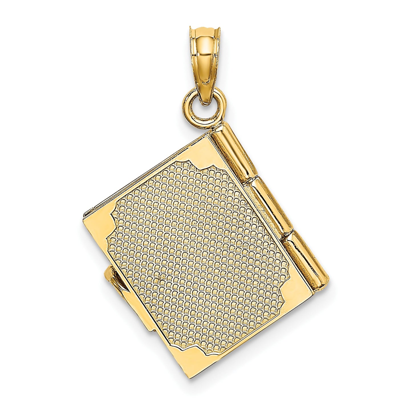 14K Enameled 3-D Moveable MY LOVE STORY Book Pendant