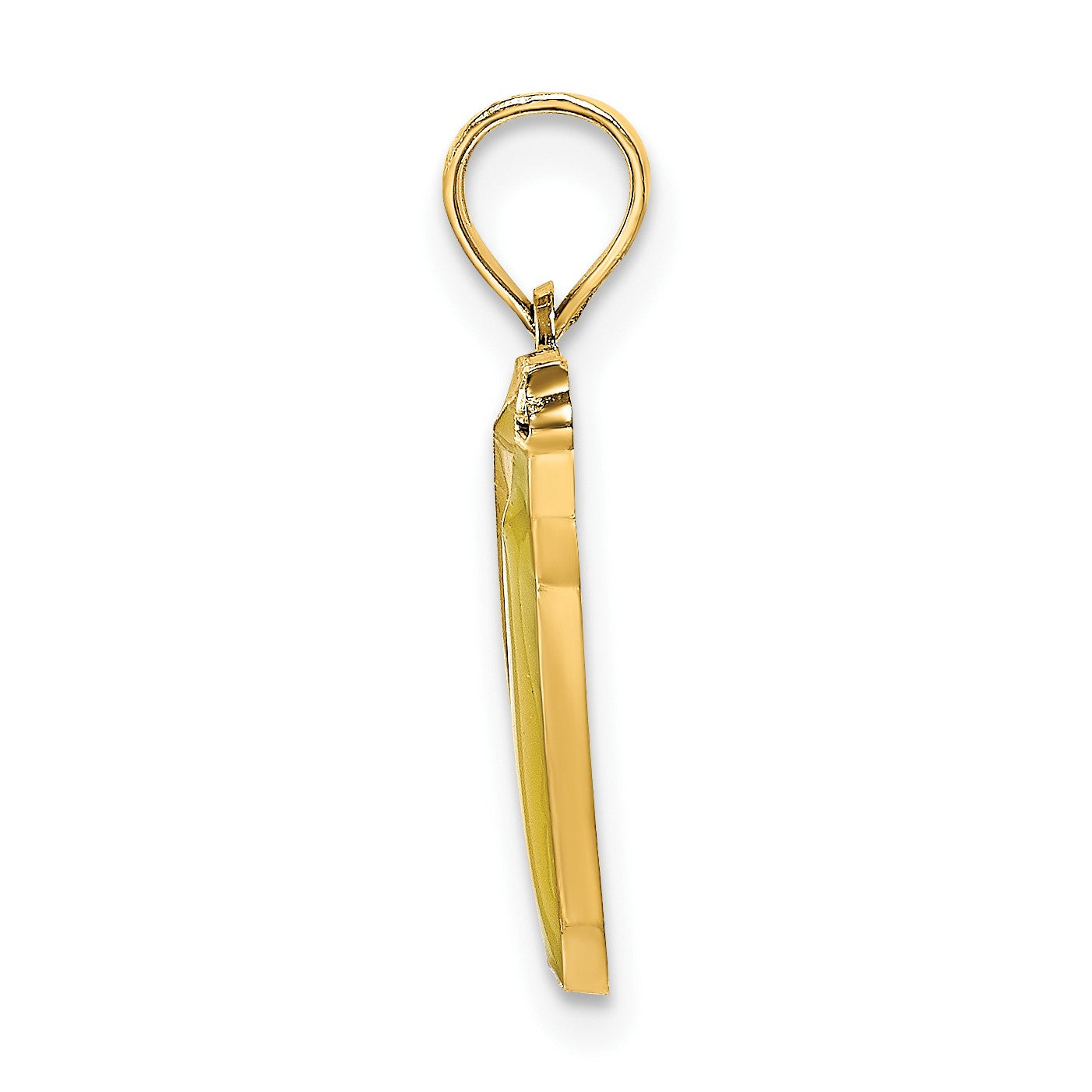14K Yellow Enameled 2-D Bananas Charm