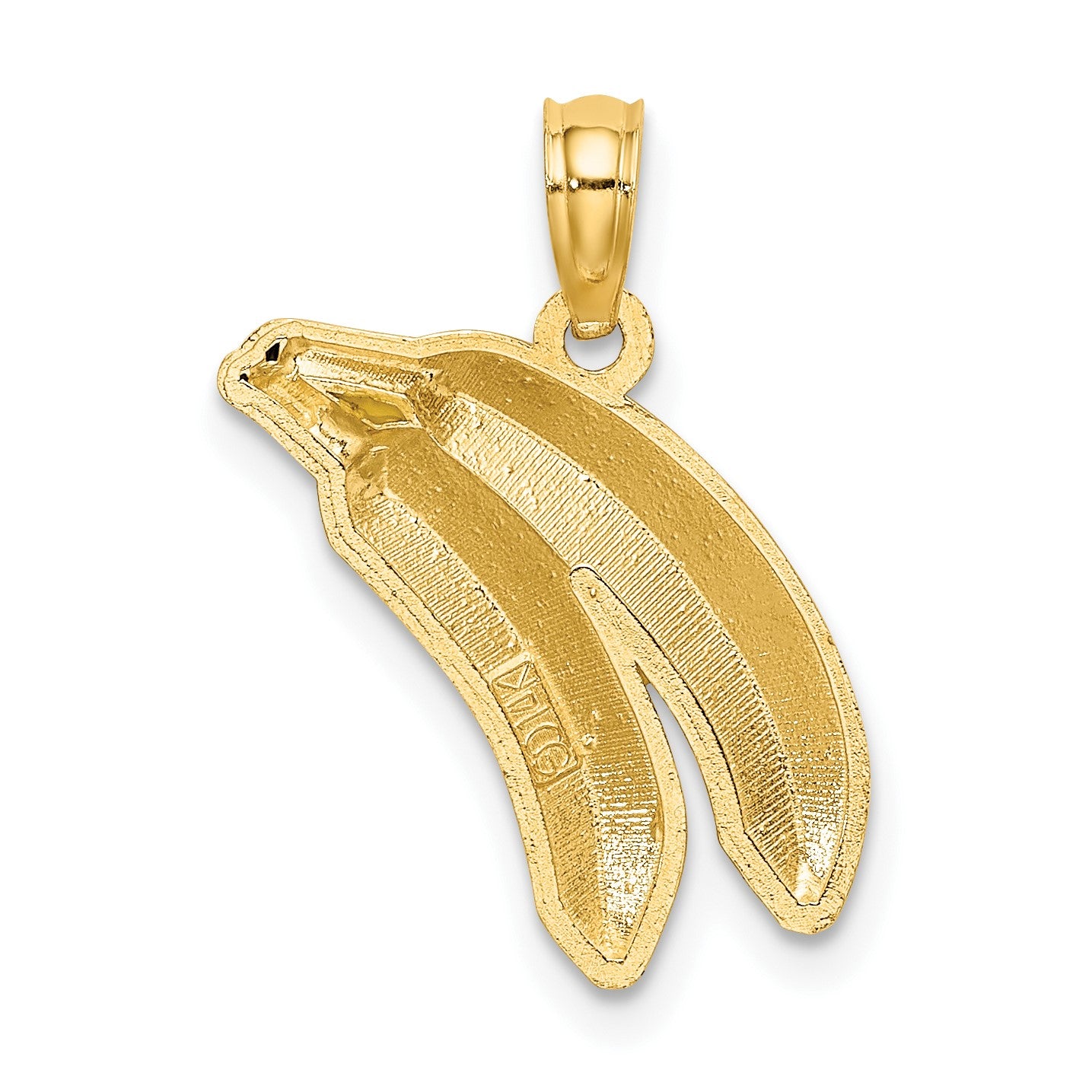 14K Yellow Enameled 2-D Bananas Charm