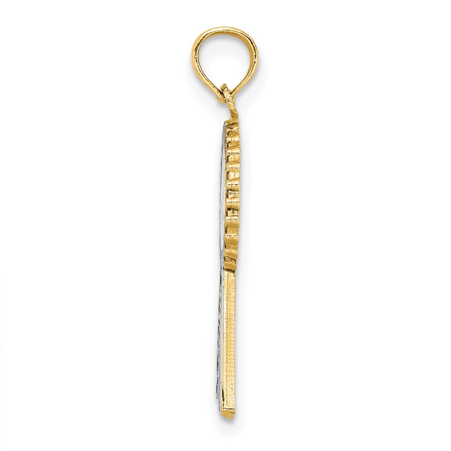 14K Blue and White Enameled 1st PLACE Ribbon Charm